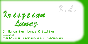 krisztian luncz business card